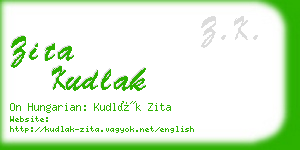 zita kudlak business card